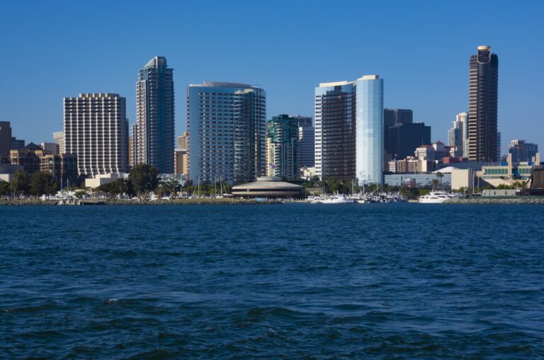 San Diego skyline and waterfront — view of downtown California